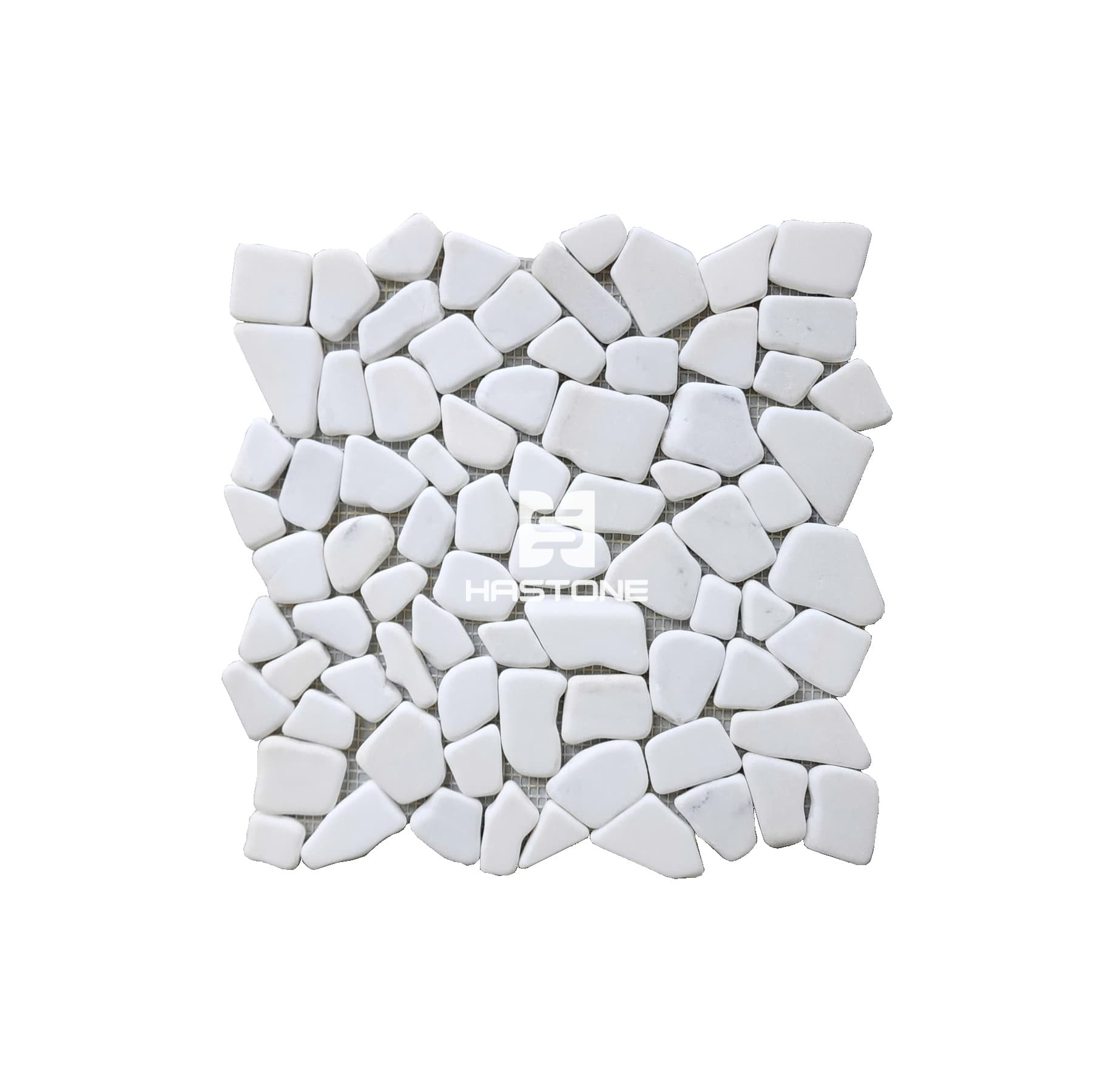 Milky White Crazy Tumbled Mosaic