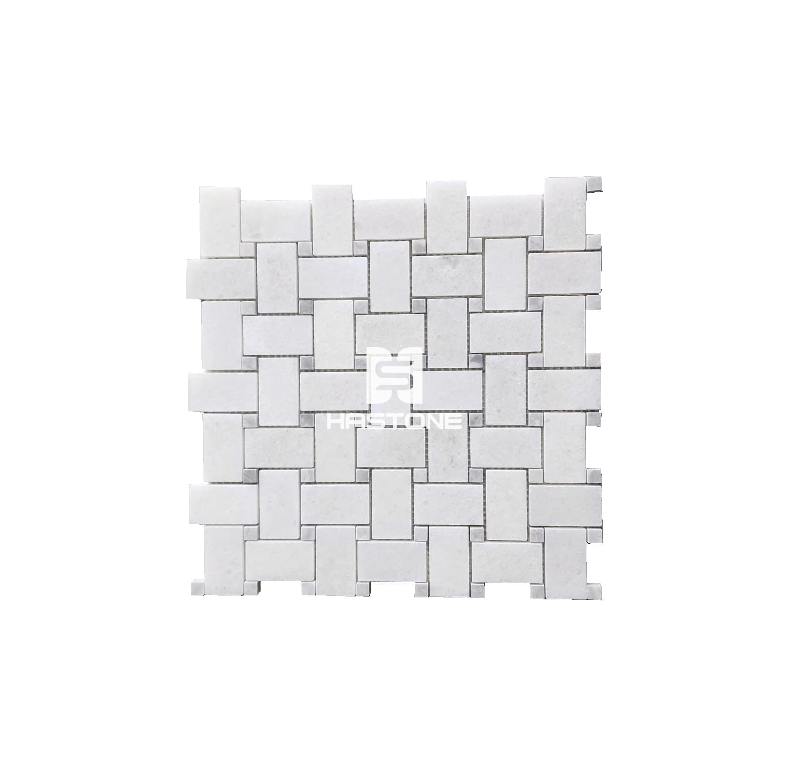 YB Crystal White, Light Grey Niles Polished Mosaic