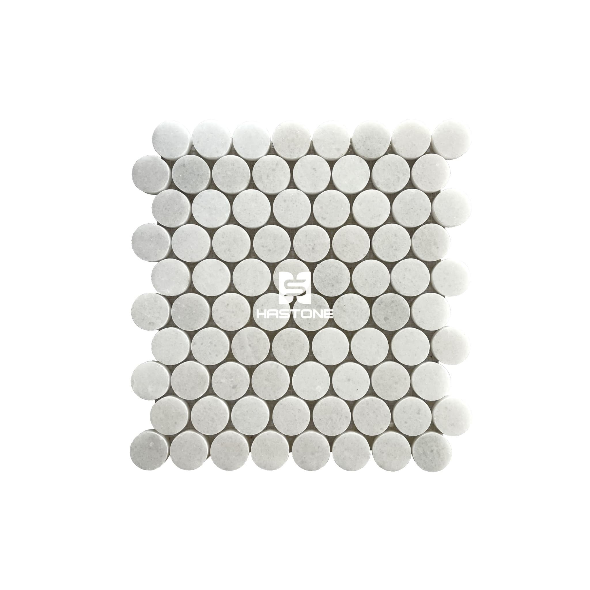 Crystal White Small Round Polished Mosaic