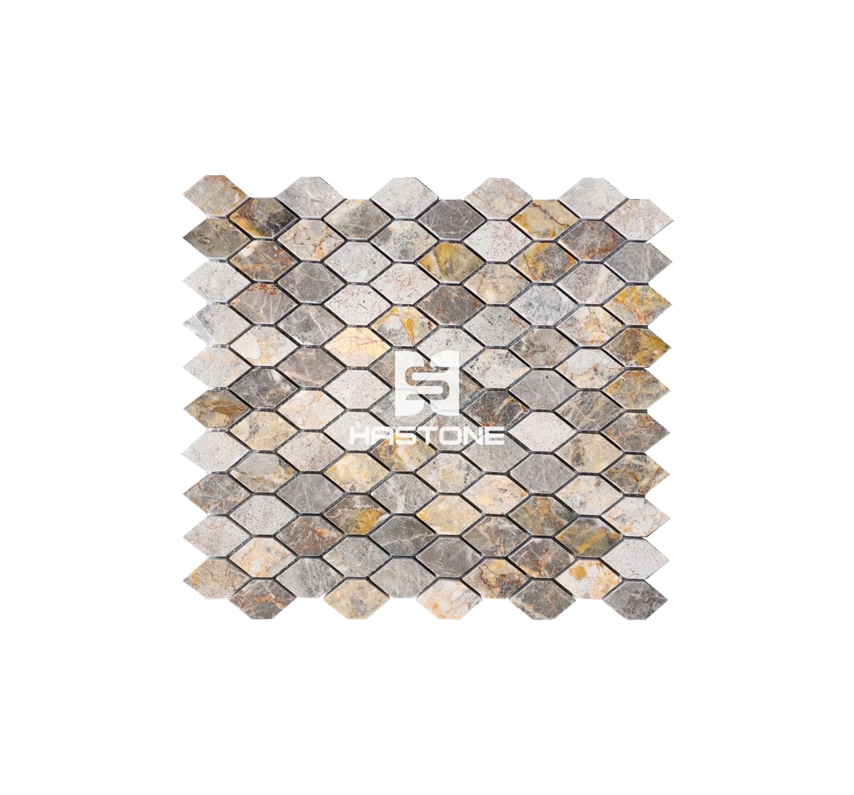 Multicolor Pointed Hexagon Polished Mosaic