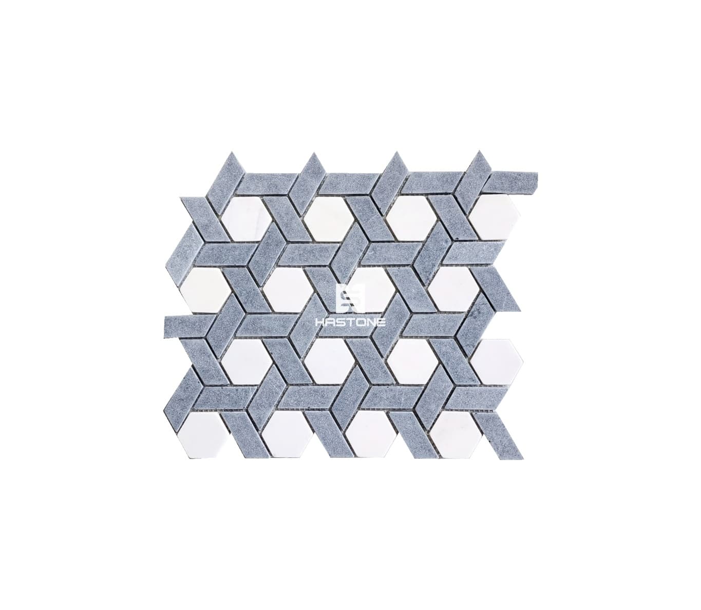 Đá Mosaic Mắt Cáo Trắng Sữa, Đen Rung